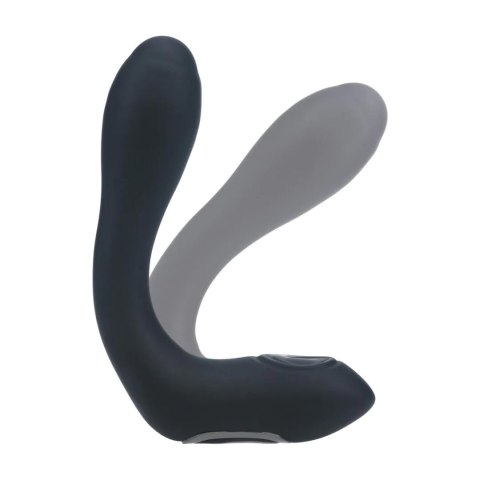 Vibrating Heating Bendable Tapping Silicone Prostate Stimulator - Black