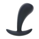 Vibrating Silicone Prostate Stimulator Anal Plug - M - Black
