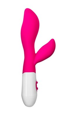 A-TOYS, Vibrator Lilu with Clitoral Stimulator, Silicone, Pink, 20 cm, 10 speeds, 2xAAA