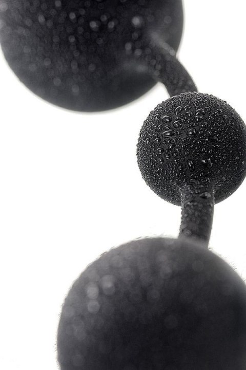 Anal beads Toyfa A-toys Coron, with balls, silicone, black, 35,9 cm
