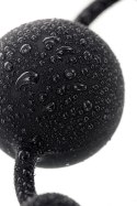 Anal beads Toyfa A-toys Coron, with balls, silicone, black, 35,9 cm