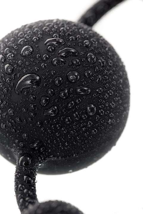 Anal beads Toyfa A-toys Coron, with balls, silicone, black, 35,9 cm