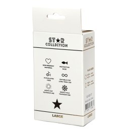 Star Collection - Pink Silicone Anal Plug L - Pink Stone