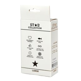 Star Collection - Pink Silicone Anal Plug L- Purple Stone