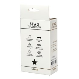 Star Collection - Purple Silicone Anal Plug L - Light Blue Stone