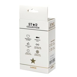 Star Collection - Silver Metal Anal Plug L - Light Pink Stone
