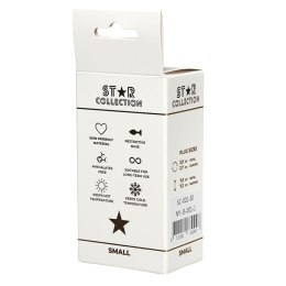 Star Collection - Silver Metal Anal Plug S - Clear Stone