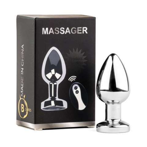Metal Butt Plug M Vibrator USB - Remote Control