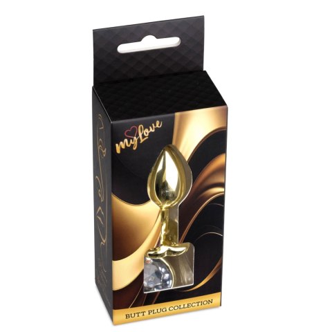 MyLove Toys - Jewellery Gold Heart PLUG- Clear
