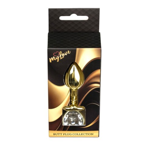 MyLove Toys - Jewellery Gold Heart PLUG- Clear