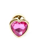 MyLove Toys - Jewellery Gold Heart PLUG- Pink