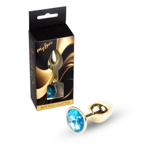 MyLove Toys - Jewellery Gold PLUG- Light Blue