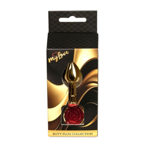 MyLove Toys - Jewellery Gold PLUG ROSE- Red