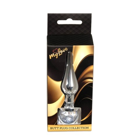 MyLove Toys - Jewellery Silver BUTT PLUG- Clear