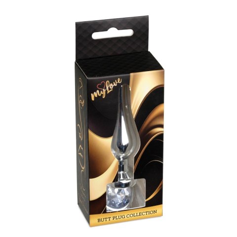 MyLove Toys - Jewellery Silver BUTT PLUG- Clear