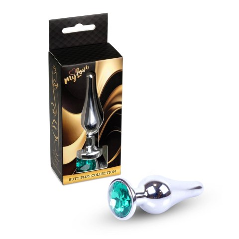 MyLove Toys - Jewellery Silver BUTT PLUG- Green