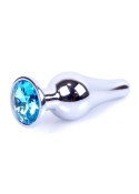 MyLove Toys - Jewellery Silver BUTT PLUG- Light Blue