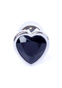 MyLove Toys - Jewellery Silver Heart PLUG- Black