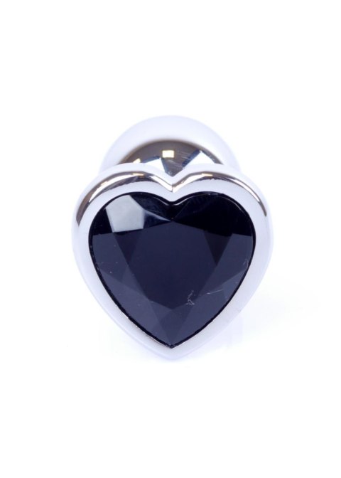 MyLove Toys - Jewellery Silver Heart PLUG- Black