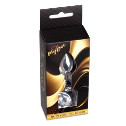 MyLove Toys - Jewellery Silver Heart PLUG- Clear
