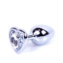 MyLove Toys - Jewellery Silver Heart PLUG- Clear
