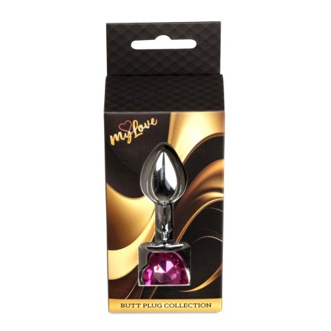 MyLove Toys - Jewellery Silver Heart PLUG- Pink