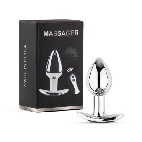 Metal Butt Plug M Vibrator USB - Remote Control