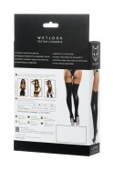 Glossy Shiny Wetlook stockings LOTIS - black S