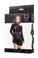 Glossy Sheril, set, wetlook, black, M