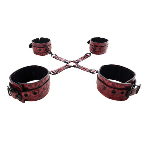 Luxury hogtie with wrist and ankle cuffs
