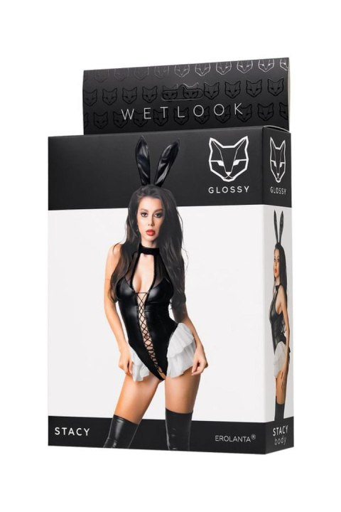 Wetlook body Stacy - black XL