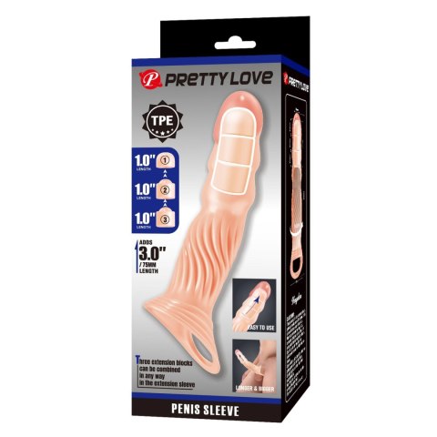 Pretty Love 3.0" Adjustable Penis Sleeve Extender