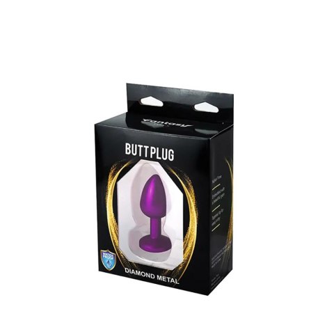 Purple Butt Plug with White Diamond