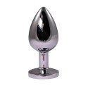 Silver Small Butt Plug with Red Diamond