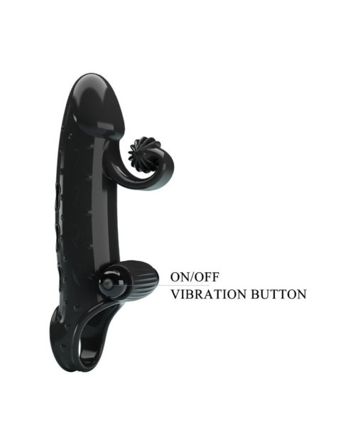 PRETTY LOVE - ROMANCE - VIBRATING PENIS SLEEVE BLACK