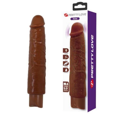 Pretty Love Soren Realistic Vibrating Dildo (Brown Edition)