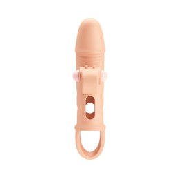 Nakładka Przedłużka Na Penisa ROMANCE Wibracje TPE Flesh