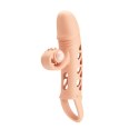 Nakładka Przedłużka Na Penisa ROMANCE Wibracje TPE Flesh