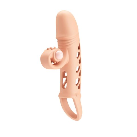Nakładka Przedłużka Na Penisa ROMANCE Wibracje TPE Flesh