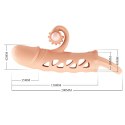Nakładka Przedłużka Na Penisa ROMANCE Wibracje TPE Flesh