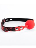 Red Silicone Ball Gag Leopard