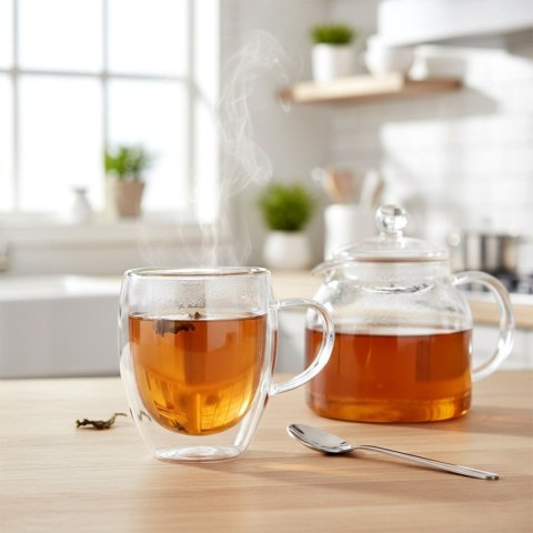SZKLANKI TERMICZNE 2szt. 320ml Z PODWÓJNĄ SCIANKĄ DO KAWY HERBATY 139821