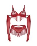 Rossay Red komplet 4-częściowy otwarty L/XL