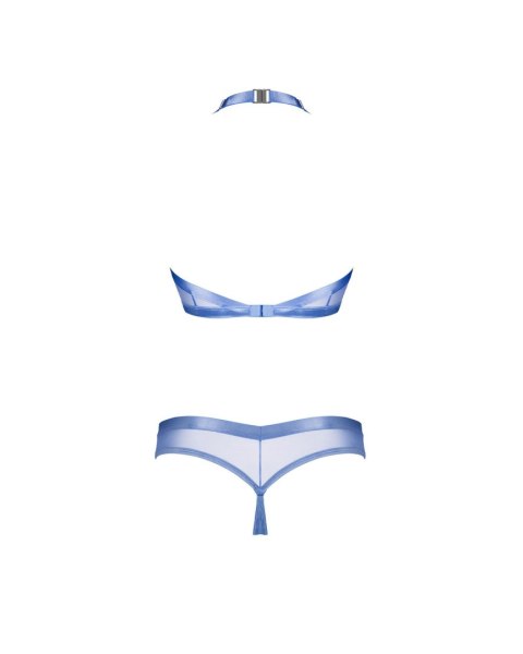 Błękitny top i asymetryczne stringi Obsessive XL/2XL