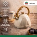 CZAJNIK 2L Z GWIZDKIEM KINGHOFF KH-1998 BEŻOWY MAT