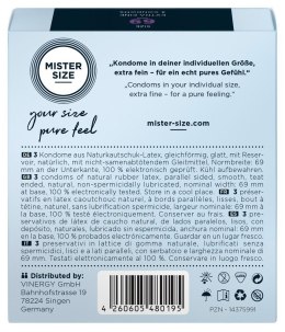Mister Size 69mm pack of 3