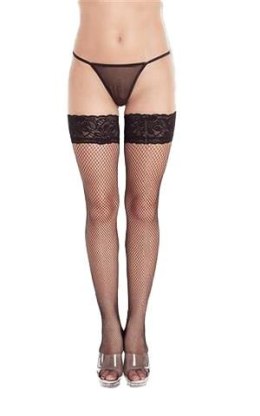 Pończochy kabaretkowe SoftLine Collection czarne 3XL