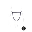 Aime - Brief with Open Crotch and Buttock, Adjustable Slider and Golden Details - One Size