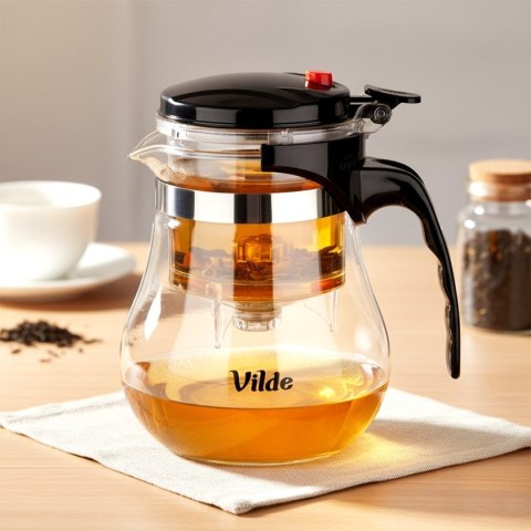Dzbanek Szklany Vilde 1150 ml Z Zaparzaczem Spustowym Do Herbaty
