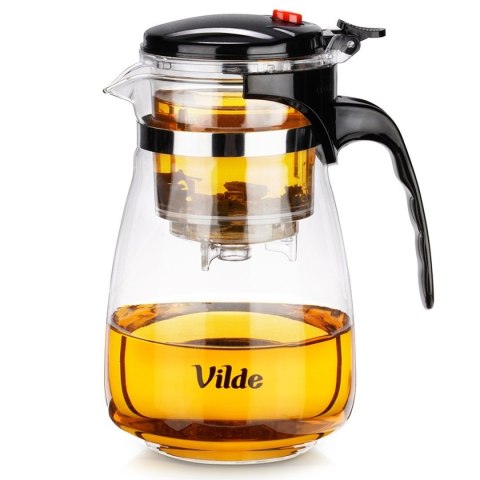 Dzbanek Szklany Vilde 960 ml Z Zaparzaczem Spustowym Do Herbaty
